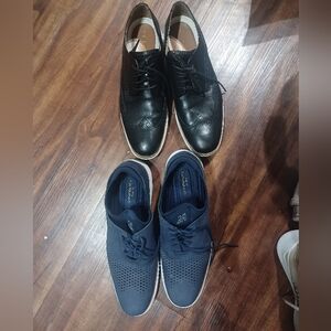 Cole Haan Black Leather and Navy Suede Oxfords & Derbys. Size 13, Not 13.5